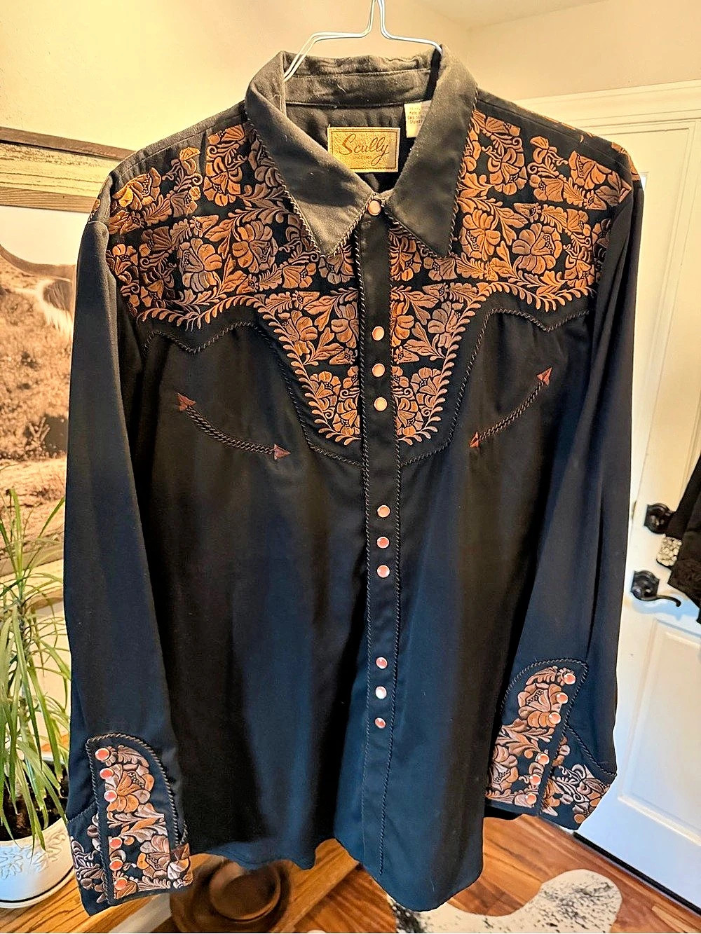 Scully Gunfighter Long Sleeve Snap Front Western Shirt Gunfighter Western Shirt